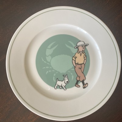 Tim And Struppi Plates Porcelain Dinnerware 1993 Crab With The Gold Scissors 4