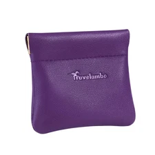 Leather Squeeze Coin Purse Pouch Change Holder For Men & Women