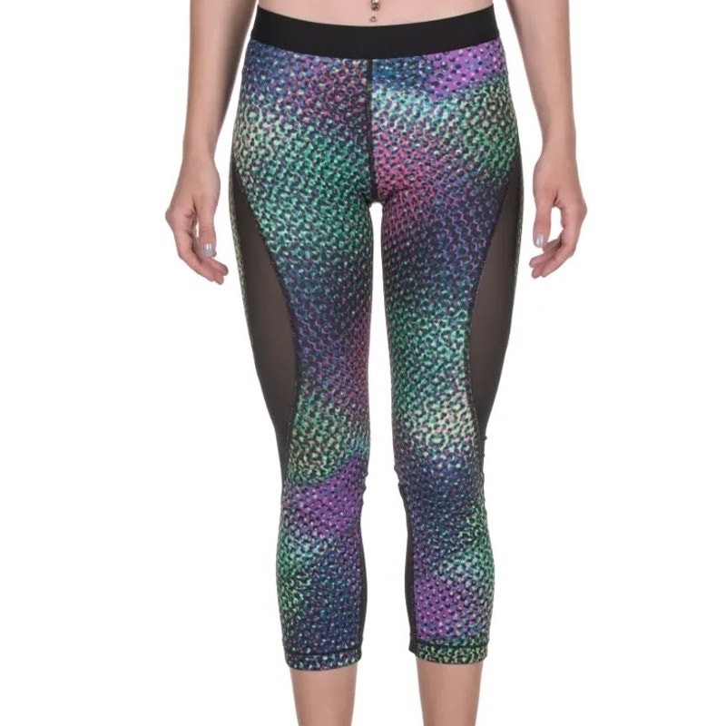 Nike Pro HyperCool Multicolor Pattern Mesh Capri … - image 1