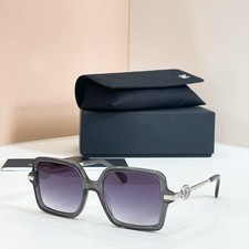 Chanel CH7297B Gray Square Sunglasses Purple Gradient Lens Silver CC 53-19-145