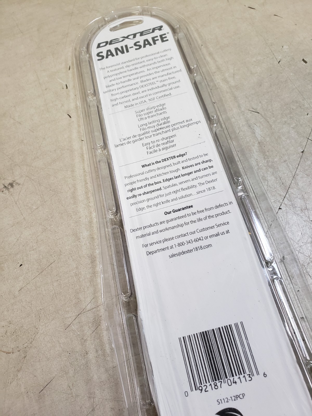 Dexter Russell S112-12-PCP Stain Free Carbon Steel 12" Butcher Knife 04113