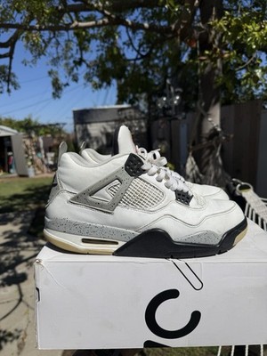 Nike Air Jordan Retro 4 OG White Cement 2016 Size 10.5 Authentic Basketball Mid