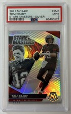 (MA6 2021 Panini Prizm Mosaic - Stare Masters - Silver Tom Brady #SM5 PSA 9 Mint