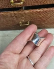 Vintage 1980s Heavy Large CHUNKY 925 sterling silver WAVE abstract ring