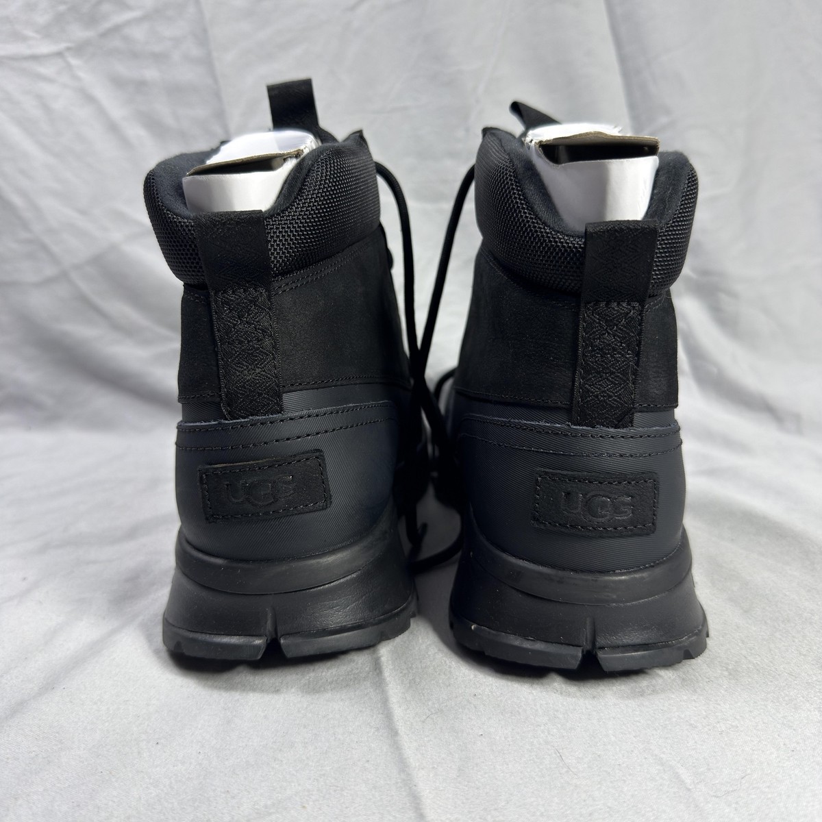 UGG Emmett Duck Boots Mens Size 10 Black Leather Waterproof Winter Snow boots Men main image 4