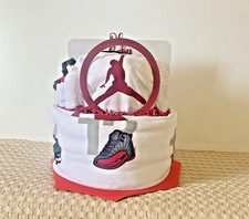 EXCLUSIVE NIKE JORDAN 13 FIRST YEAR DIAPER CAKE PERFECT BABY GIFT / CENTERPIECE