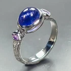 Popular ring Blue Sapphire Ring 925 Sterling Silver Size 7 /R466459
