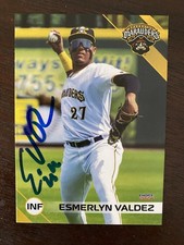 Esmerlyn Valdez auto signed  Bradenton Marauders card 🔥🔥🔥🔥