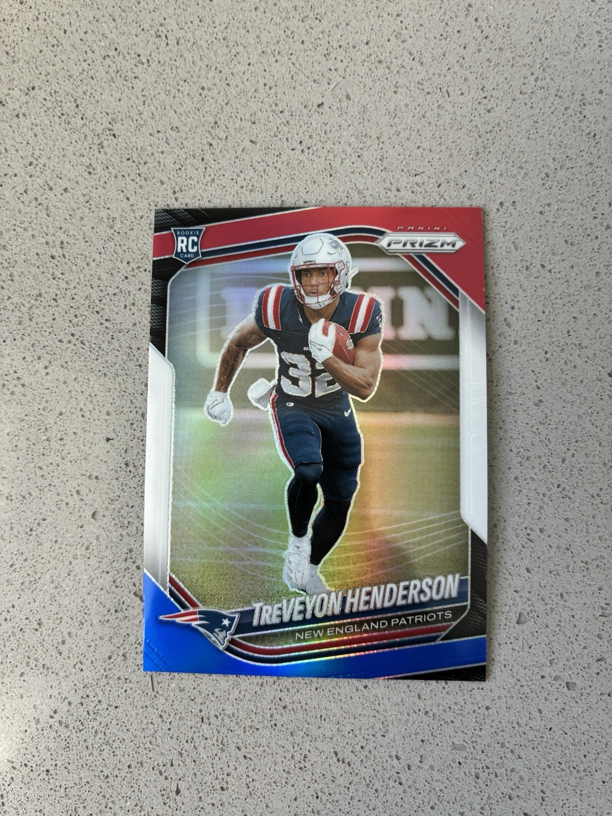 2025 Panini Prizm - Rookies TreVeyon Henderson #343 Red White, & Blue Prizm (RC)