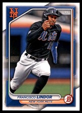 Francisco Lindor 2024 Bowman #38 Mets MLB READ FREE SHIPPING AutographDen