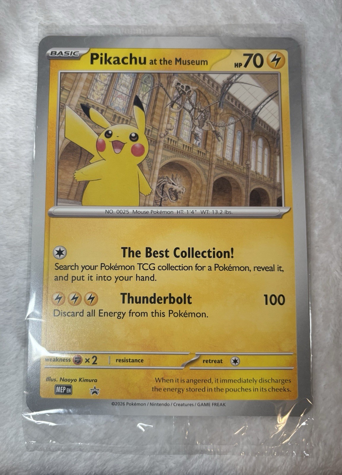 Pokémon TCG Pikachu At The Museum Promo Card Jumbo card brand new