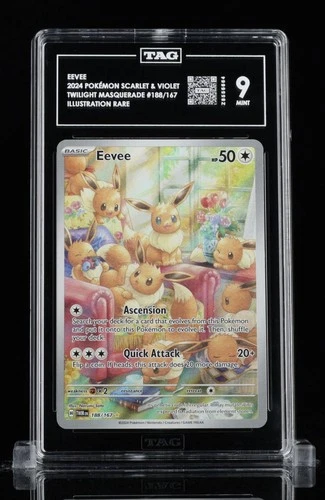 New ListingEevee 188/167 Sv06: Twilight Masquerade Holo Pokemon Tag 9 English #03