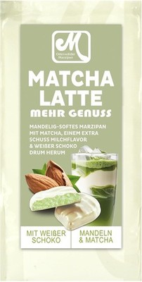 Odenwälder Marzipan Matcha Latte Bätter mit weißer Schokolade 150g