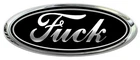 FORD FUCK HUMOR BLACK LOGO STICKER STICKER FZ079