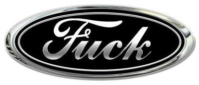 AUFKLEBER LOGO FORD FUCK HUMOR SCHWARZ STICKER FZ079