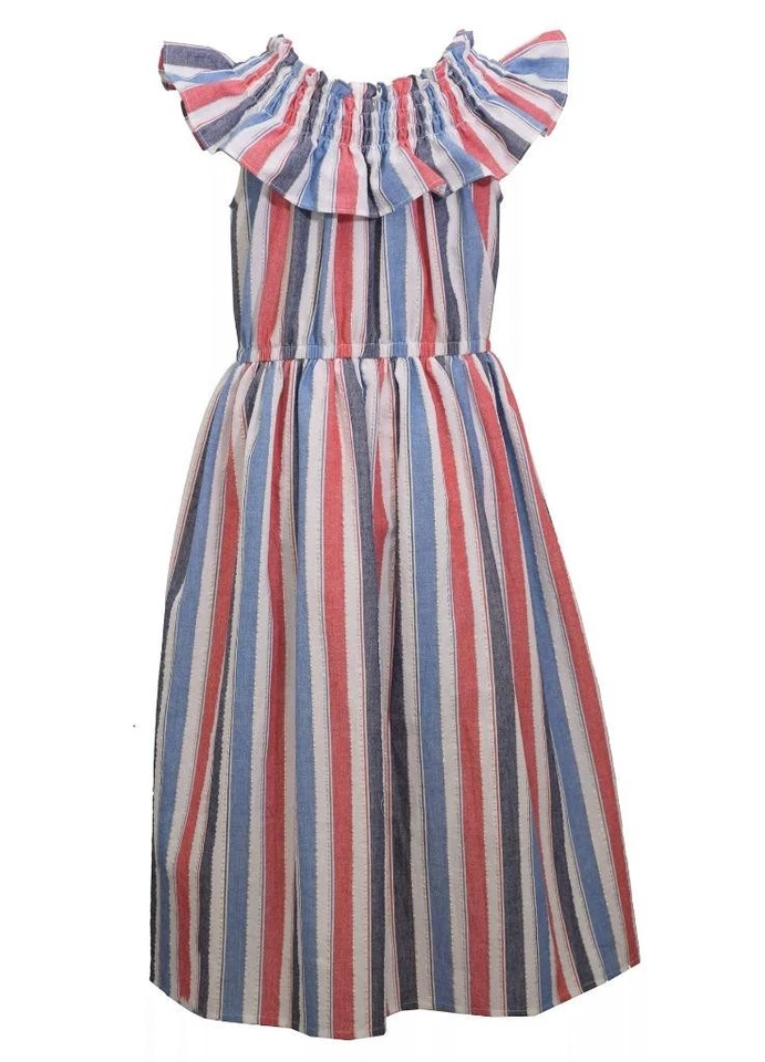 NEW Bonnie Jean Girls Size 5 4th Of July Red Walk-Through Skirted Shorts Romper - Image 3 of 4