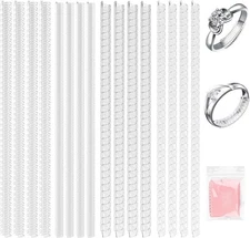 WEGOUP 16-Pack Ring Sizers for Loose Rings – Adjustable Clear 16pcs 