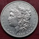1900 S Morgan Silver Dollar $1 AU Details San Francisco  #100311