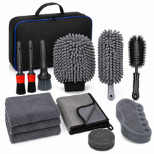 10PC Car Cleaning Kit Microfibre Wash Detailing Brush Wheel Cleaner Set AU