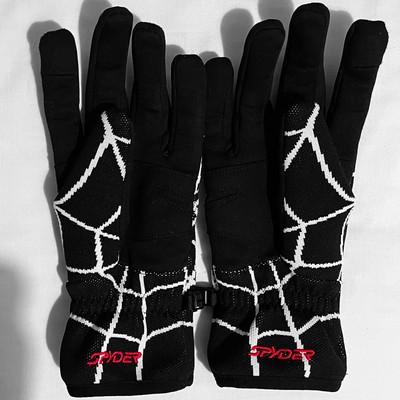 Supreme / Spyder Ski Winter Gloves Jacquard Knit Spider Webs