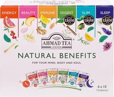 Ahmad Tea Gifts | Natural Benefit Selection Pack | Green teas, Fruit & Herbal I