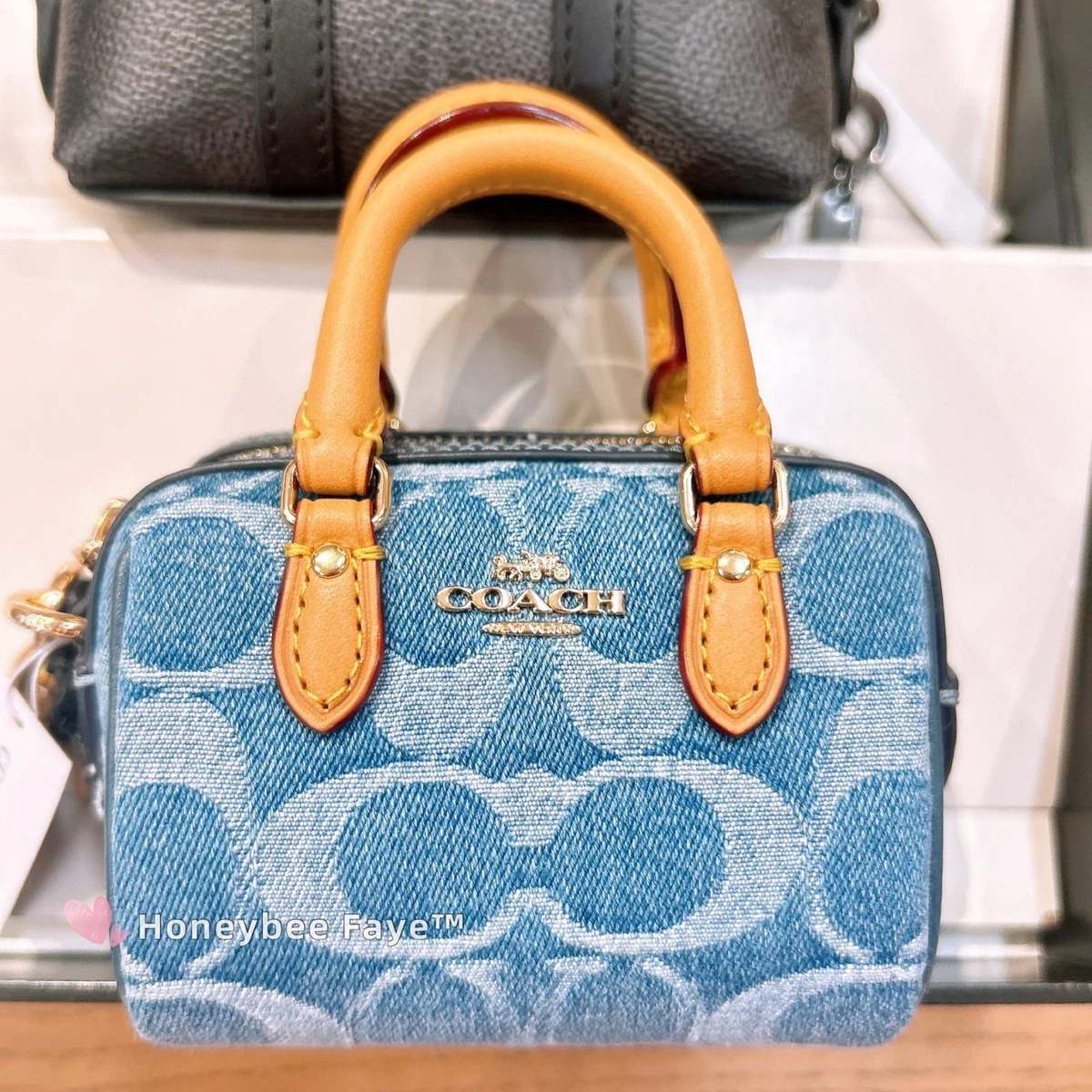 バッグ COACH Signature accessory handbag Blue Coach Blue Charm Handbag Accessories for Women for sale | eBay