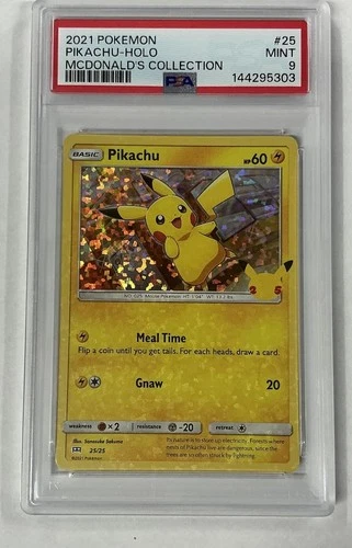 New ListingPSA 9 Pikachu 25/25 McDonald's 25th Anniversary Promo Pokemon Card