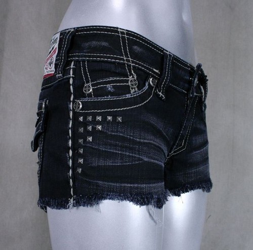 AFFLICTION Mujer VIKKI Deportista Flap JOURNEY Pantalones Cortos Parches 111DS001 - Imagen 4 de 5