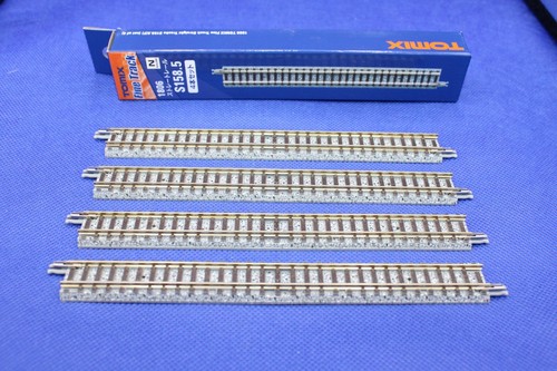 Tomix 1806 (971806) Fine Track Spur N 4 x gerades Gleis 158,5 mm Holzschw./NEU | Zustand: Neu