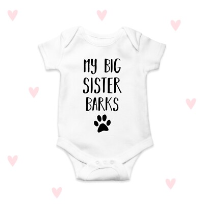 Hund große Schwester Baby wachsen Welpe Haustiere Neugeborenes niedliches Bellen lustige Geschenke für Zuhause individuell