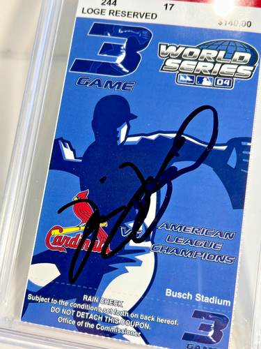 Tim Wakefield Signed Autograph 2004 Red Sox Game 3 World Series Ticket Stub PSA - Picture 2 of 3