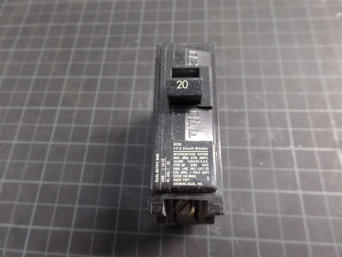SIEMENS ALLIS Q120 I-T-E CIRCUIT BREAKER 20A, SINGLE POLE New 2 Total 