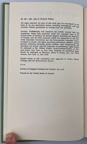 Tartuffe : Comedy in Five Acts, 1669, Moliere, 1966, HCDJ - Foto 13 di 13