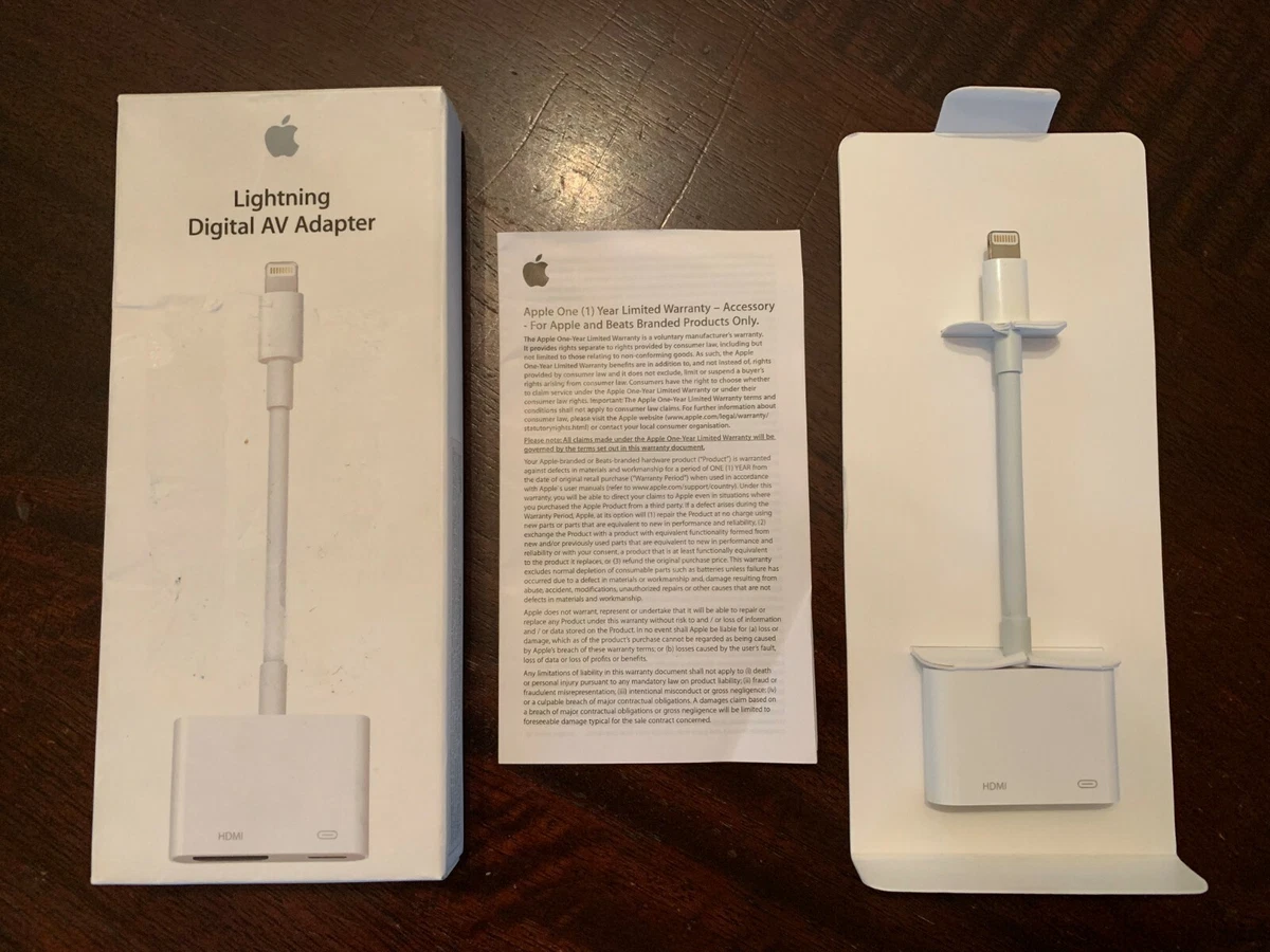 Authentic OEM Apple Lightning Digital AV Adapter HDMI MD826AM/A For iPhone  iPad