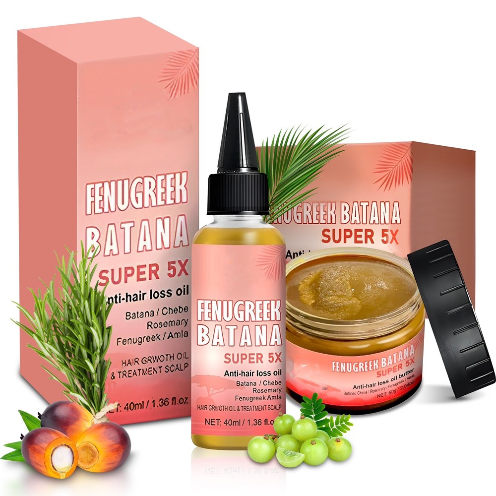 5in1 Rapid hair Growth Oil Butter + Fenugreek oil Batana Oil Chebe oil Amla Oil