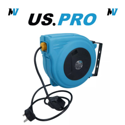 US PRO TOOLS 15mtr Wand-Verlängerungskabeltrommel 230V 2300W 2309