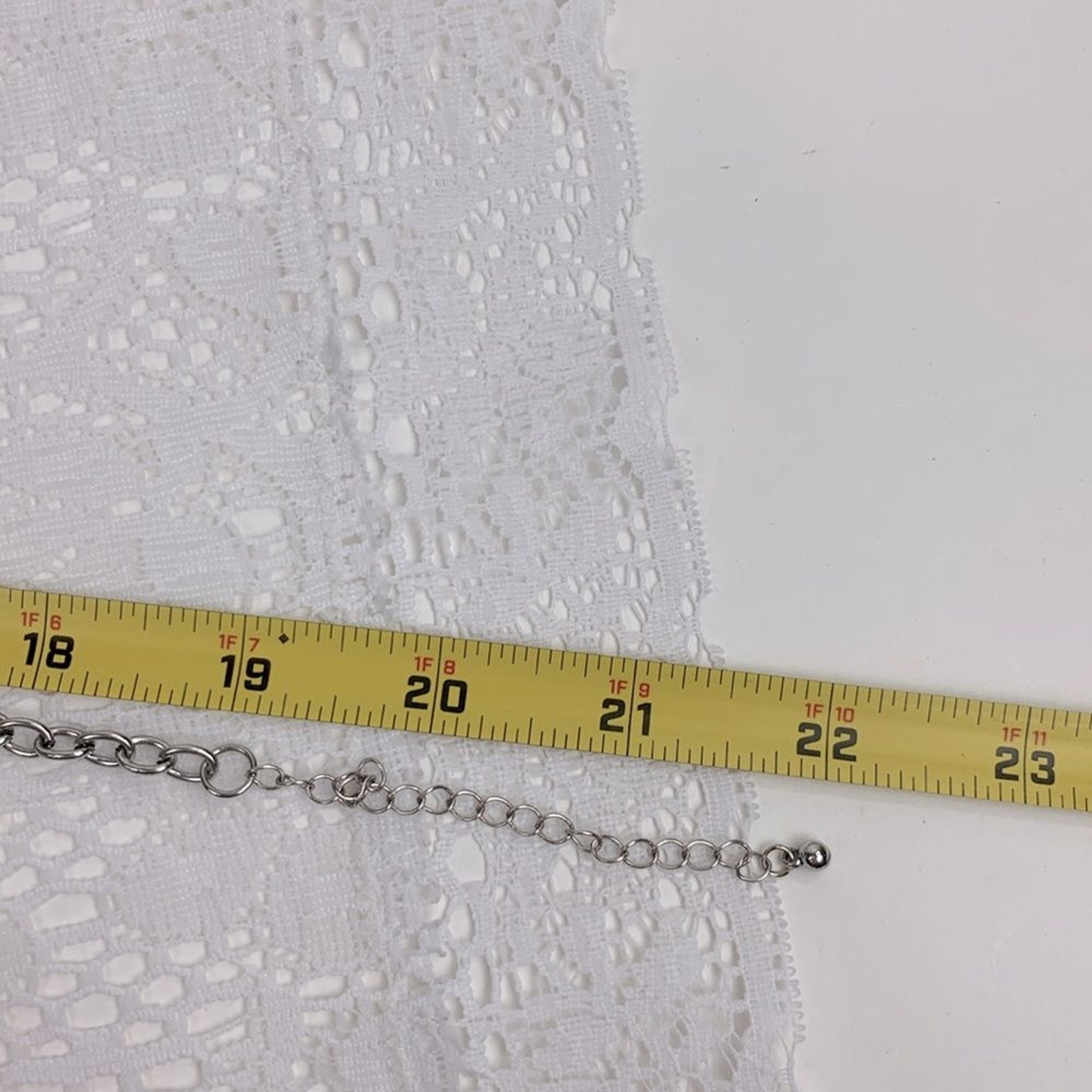 Statement Necklace Silver Chain Multicolor beads … - image 9