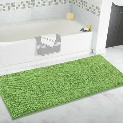 Mayshine Non Slip Bathroom Rugs Shag Bath Mat Machine Washable 27 47 Green 710486031411 Ebay
