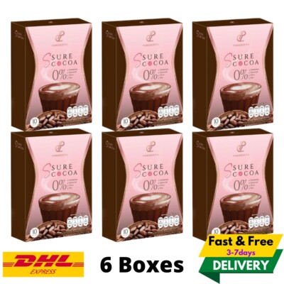 6x S Sure Cocoa Instant Powder Mix Drink Pananchita No Sugar