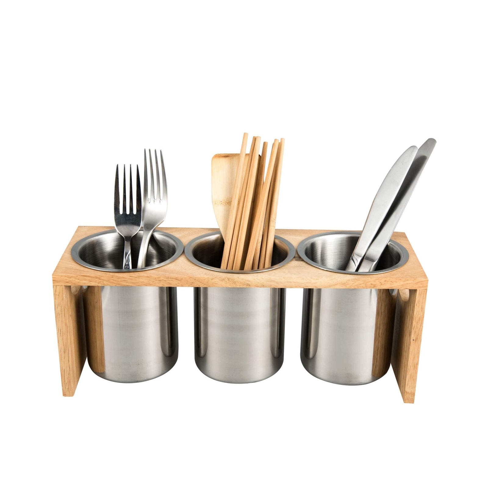 Silverware Caddy Flatware Holder Stainless Steel Utensil Caddy Organizer with...