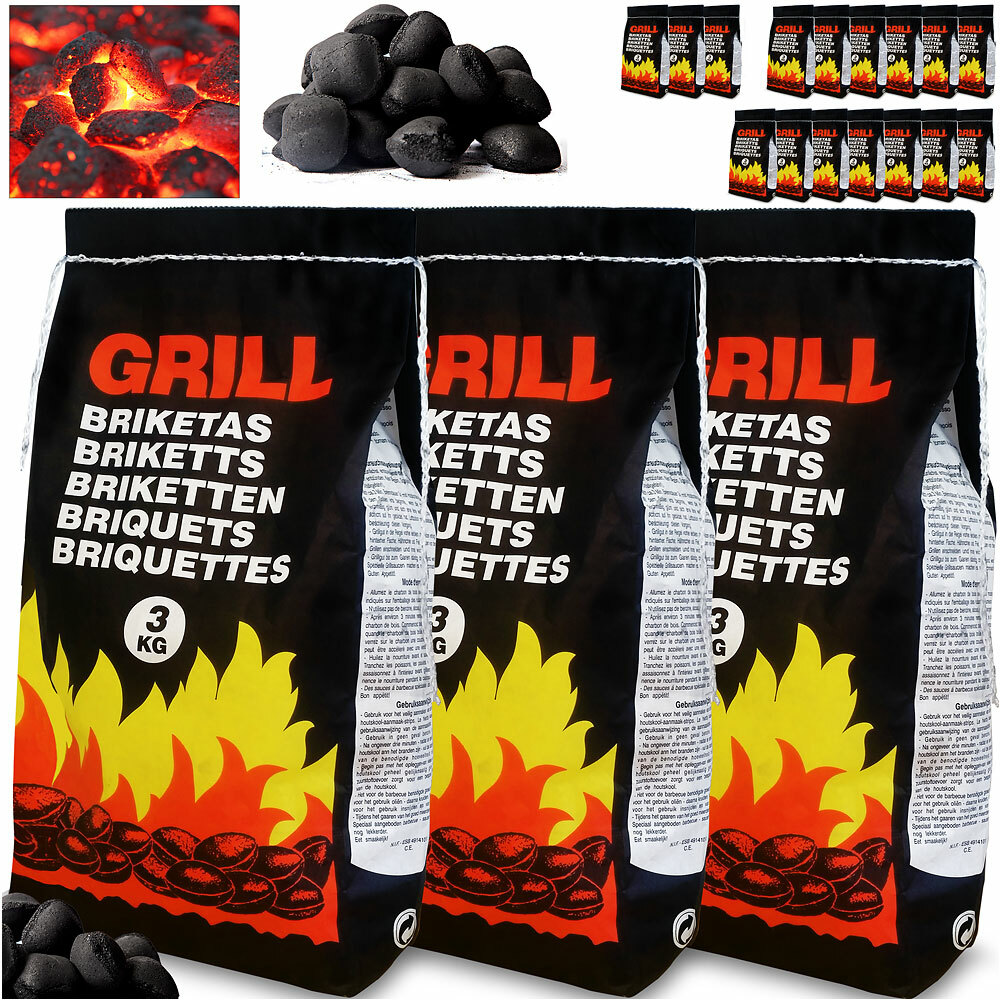 Briquetas De Carbón Vegetal Para Barbacoa Brasero Parrilladas Chispas Bajas