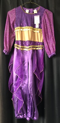 HALLOWEEN  Belly Dancing Top Pants Purple Girls Festival Party Costume 6x