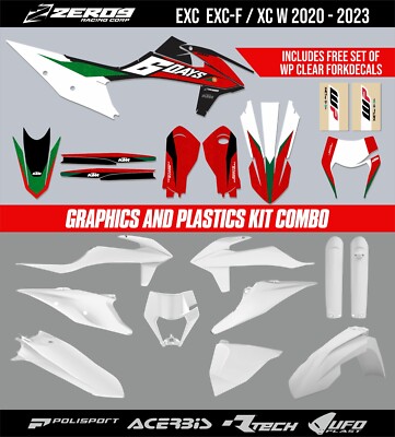 KTM MOTOCROSS GRAFIK UND KUNSTSTOFF COMBO EXC EXC F XCW 2020-2023 6 TAGE PORTUGAL