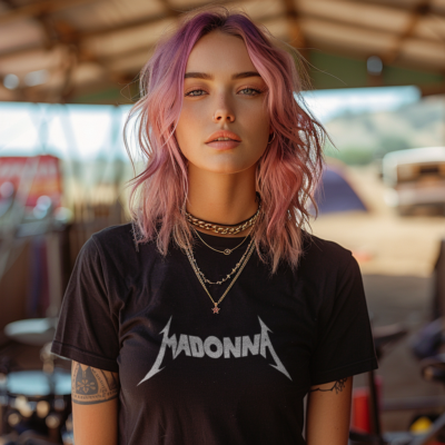MADONNA 非売品　オフィシャル　Tシャツ　ブレスレット　Mサイズ Madonna / Metallica Mocking T-shirt | eBay
