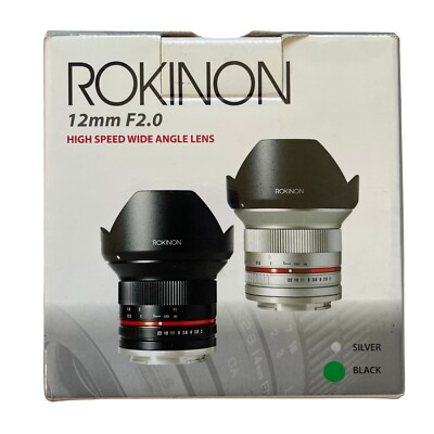 Rokinon Lens High Speed Wide Angle 12mm F/2.0 For FujiFilm
