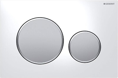 Geberit 115.882.KL.1 White with Matte Chrome Flush Plate