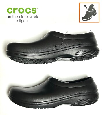The Clock Work Non Slip Croc Work Shoes Crocs On The Clock Slip