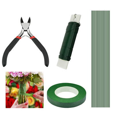 4 Set Blumen Arrangement Tool Kit 26 Gauge Blumendraht Grün Blumenbindedraht Flo