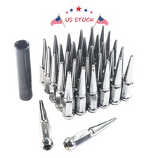32pcs JDMSPEED Chrome 9/16"-18 Spike Lug Nuts For Dodge Ram 2500 3500 1994-2011