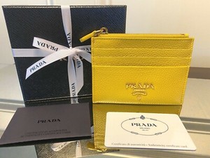 prada yellow wallet